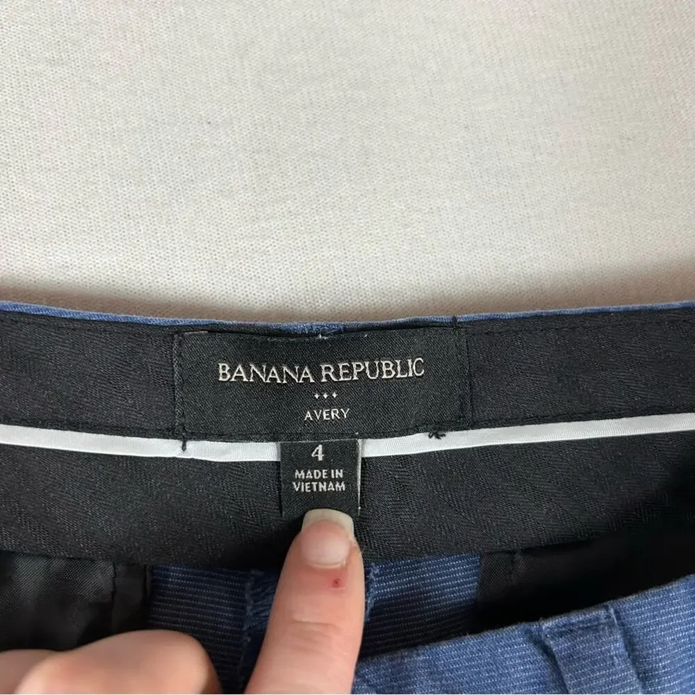 Banana Republic Blue Avery Ponte Pants Women’s 4 Ankle Slim Straight Mid Rise - Picture 5 of 12